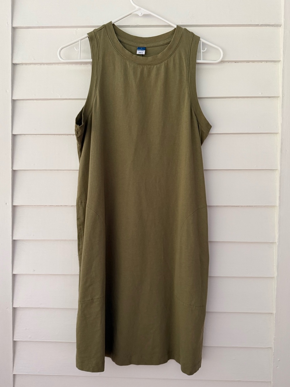 Old Navy | Olive Green Sleeveless Pocket Mini Dress Size Medium